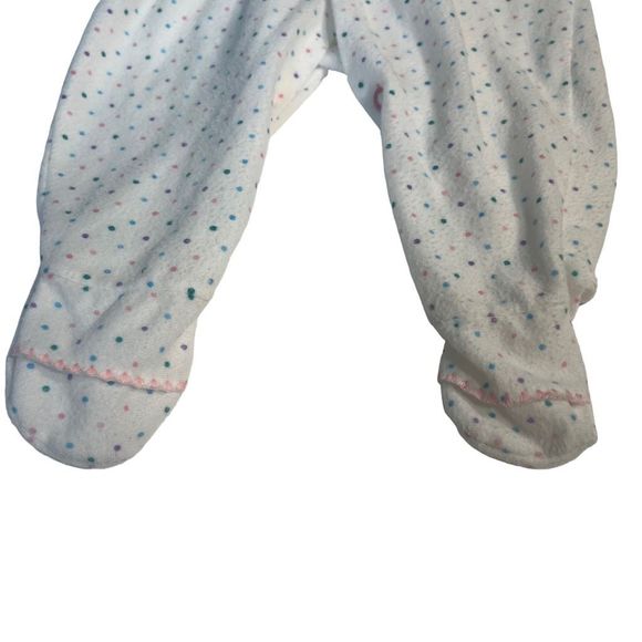 Vintage Playskool Play J’s Infant’s Sleeper Sz Med 6-12 Months Pastel Polka Dots - Picture 3 of 5